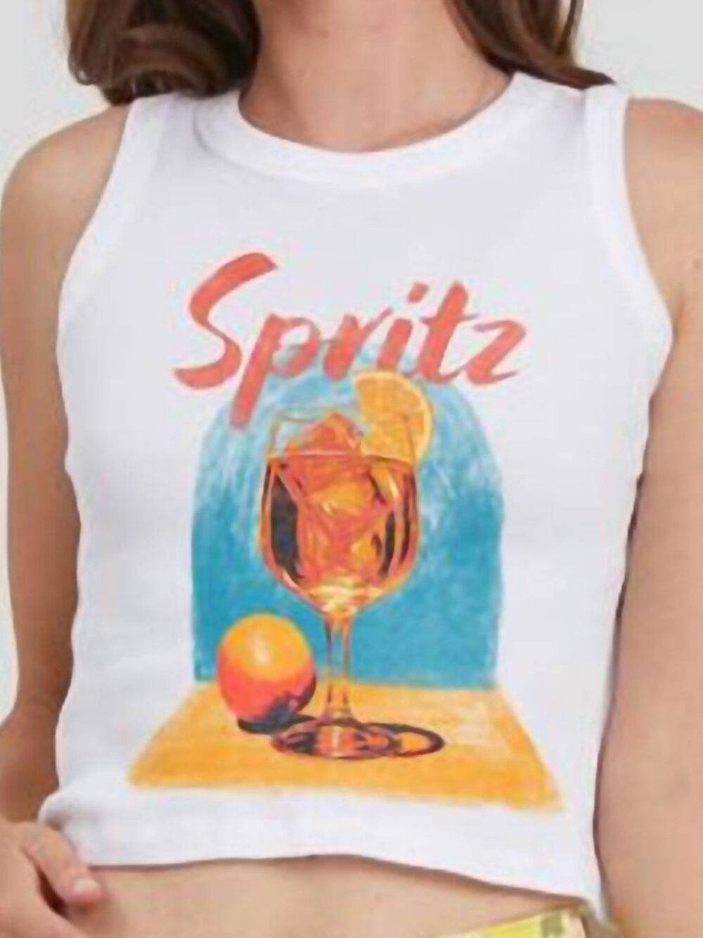 Girl Dangerous "Spritz" Graphic Ribbed Tank Top